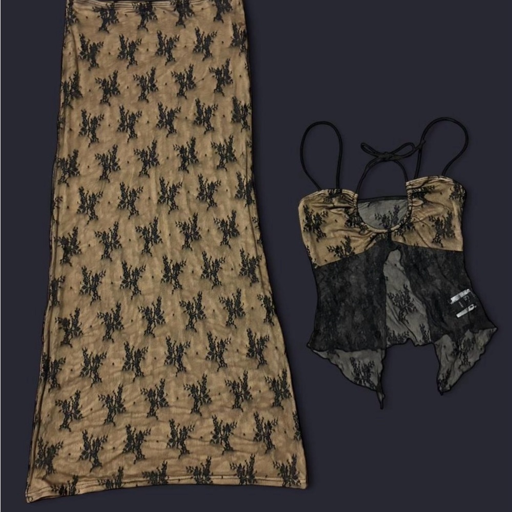 Cider Black and Tan Lace Ensemble